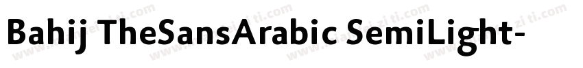 Bahij TheSansArabic SemiLight字体转换